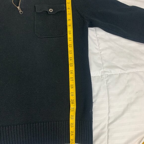 Dockers Men’s 1/4 Zip Cotton Sweater – Black – Medium - Picture 11 of 14